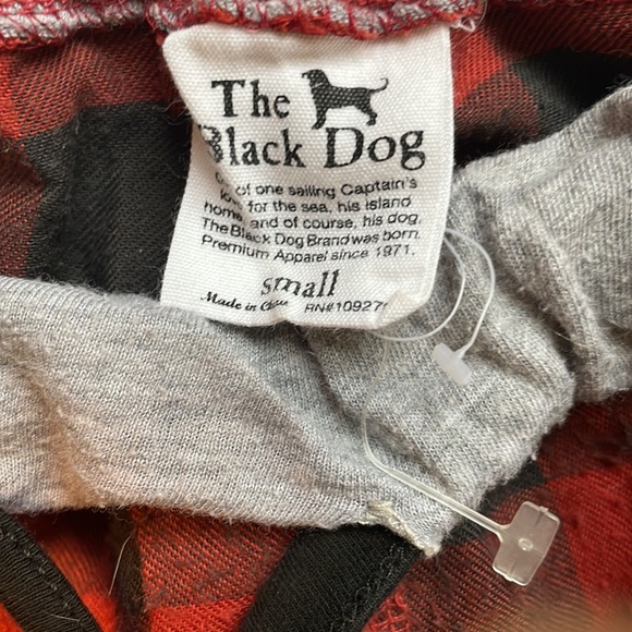 Black dog pajama loungewear pants gingham, buffalo check - Picture 3 of 6